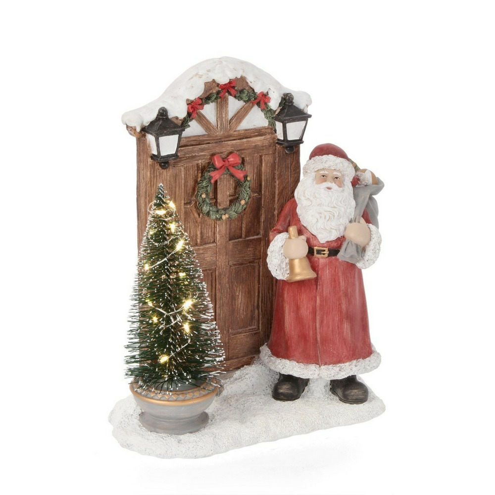 Image of Decorazione Natalizia Luminosa con Babbo Natale Scenario Led