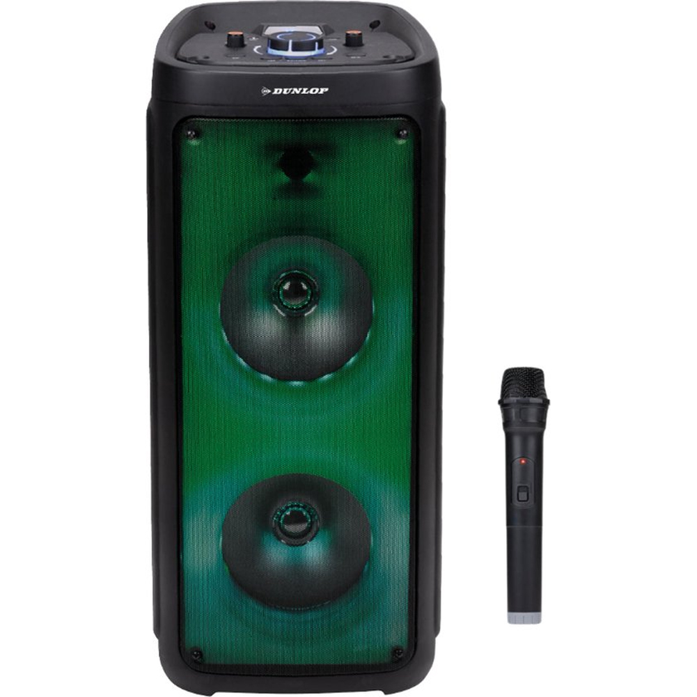 Image of Altoparlante per Feste Dunlop Cassa Wireless Set Karaoke con Microfono e Luce