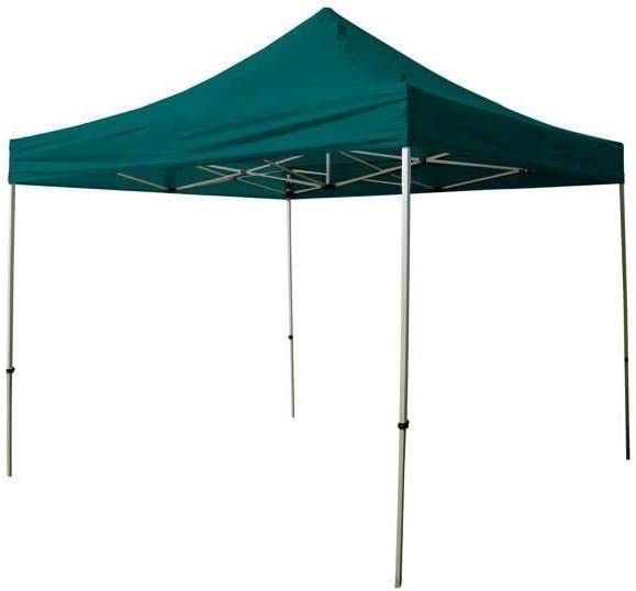 GAZEBO VELOCE VERDE PIEGHEVOLE A PANTOGRAFO IN ALLUMINIO  - cm.300x300 -