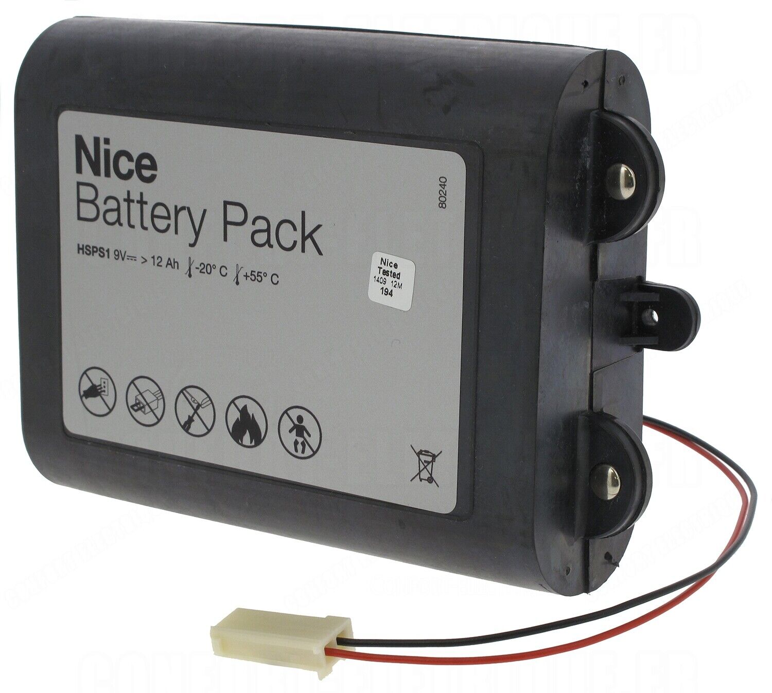 Pacco Batteria Battery Pack 9V 12AH Per Centrale Sirena Silentron NICE HSPS1