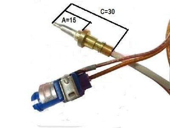 IGNIS WHIRLPOOL TERMOCOPPIA TESTA 30 MM CUCINA A GAS SPILLO 481010566187  TC 28