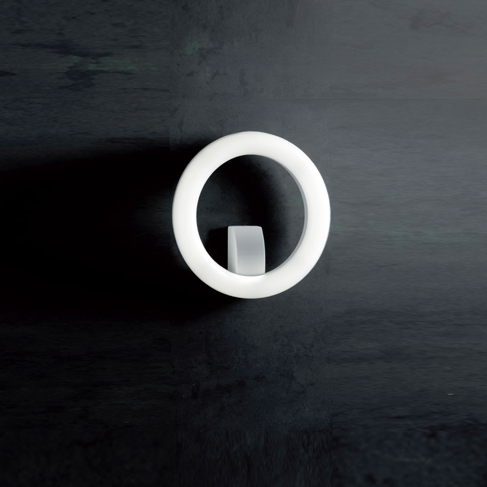 Applique a Parete Esterno Interno Tonda Led Moderna Omega Sovil Colore: Bianco