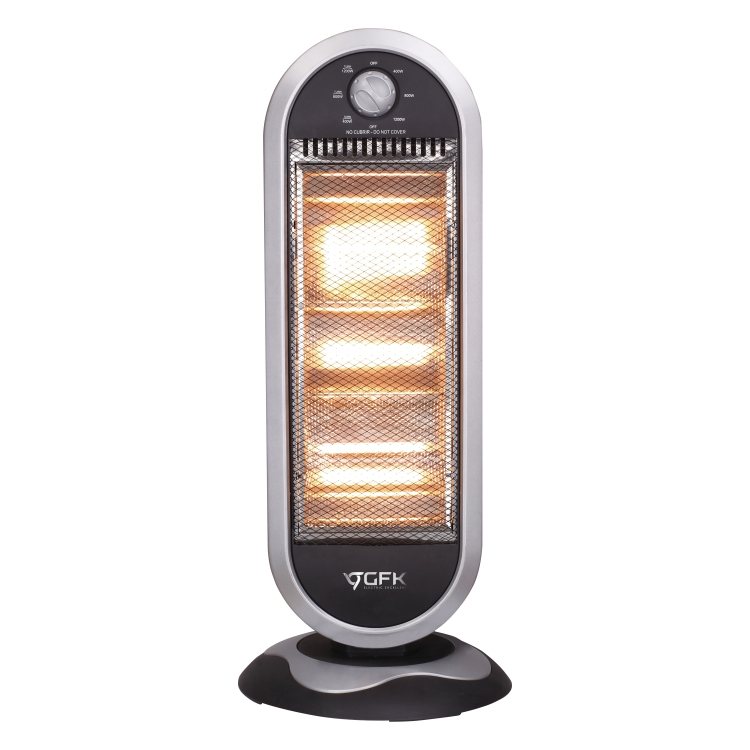 Image of Stufa Elettrica Oscillante 1200W 3 Elementi Alogena Basso Consumo 31x31 H 71cm