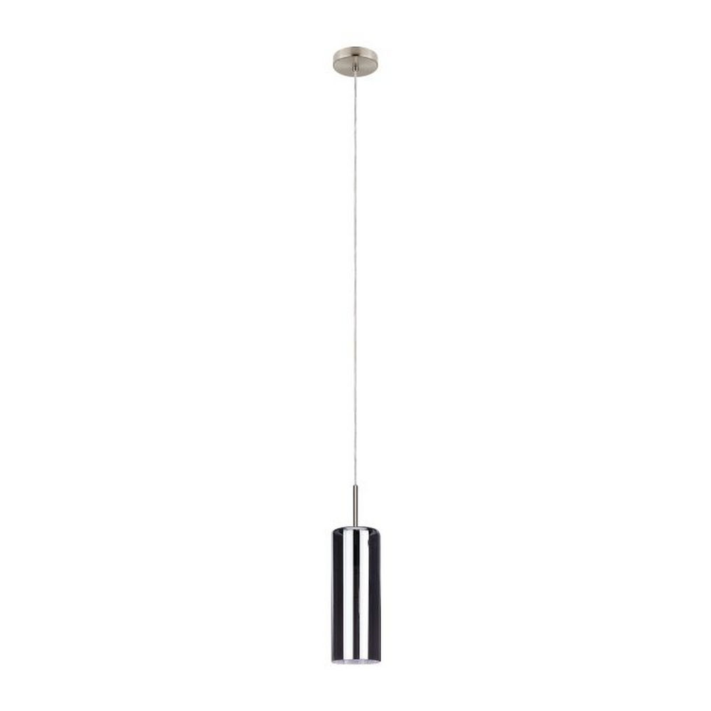 Lampada a Sospensione Selvino in Vetro a Cilindro 15W Eglo Colore: Fumè