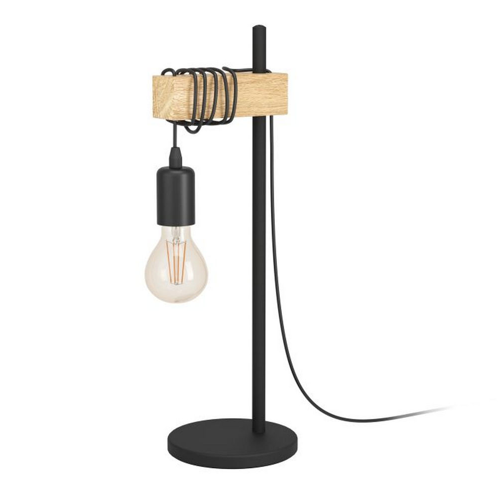 Lampada da Tavolo Townshend in Legno Vintage Eglo - Foto 7 di 8