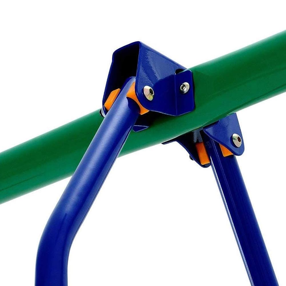 BAKAJI Altalena da Giardino per Bambini 4 Posti con Cavalluccio Dondolo Bimbi per Uso Esterno, Struttura Robusta in Acciaio