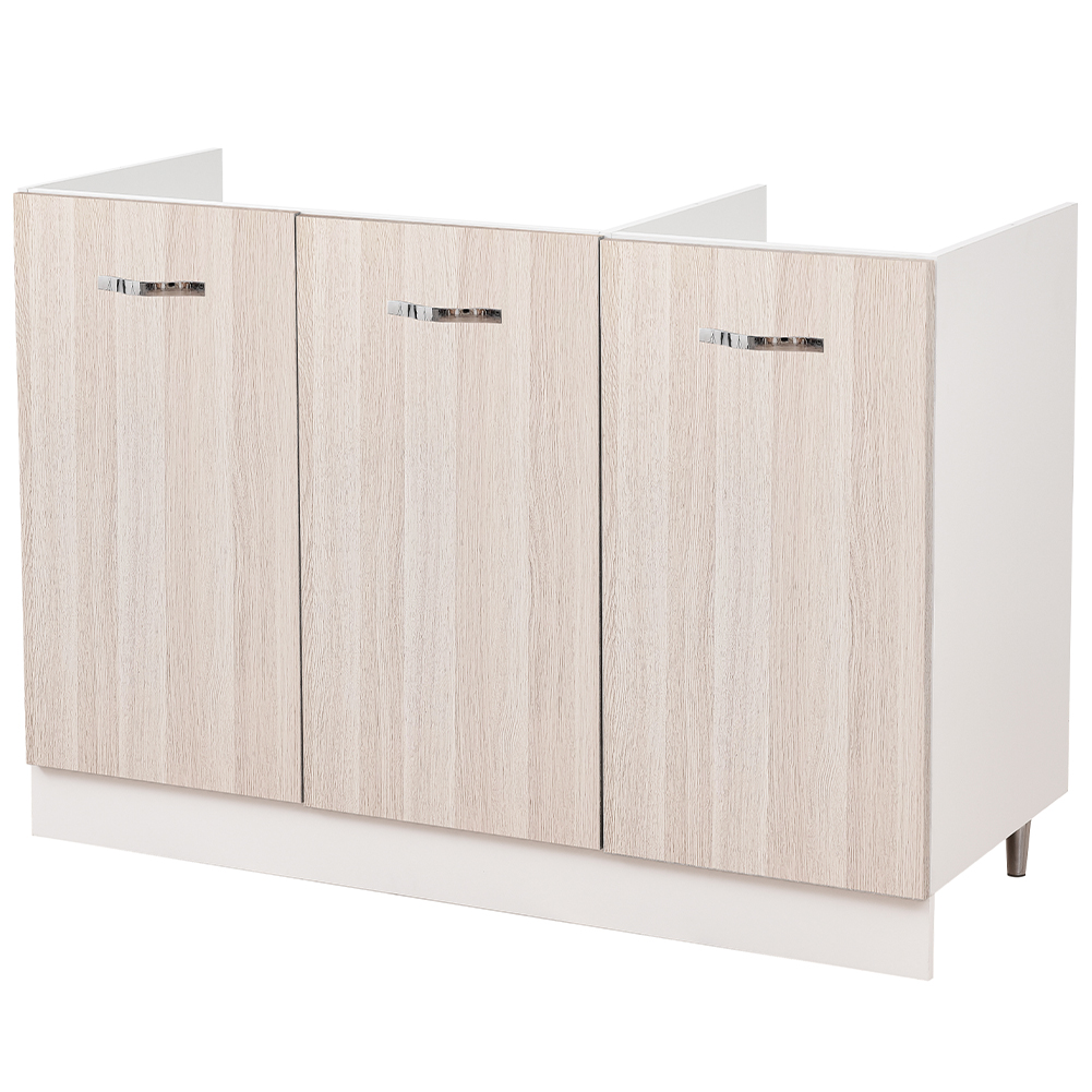 Image of Mobile Cucina Sottolavello Componibile in Legno Colore Olmo con 3 Ante 120cm