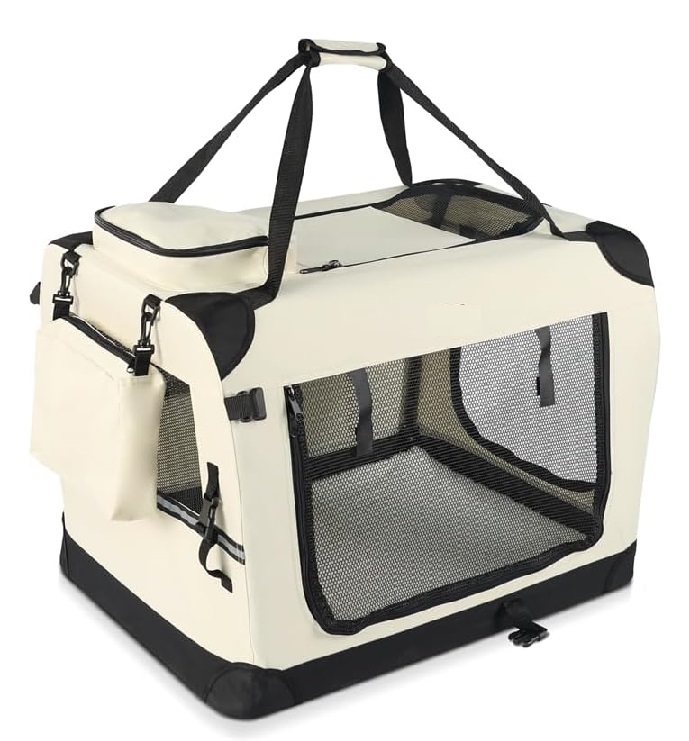 Image of Borsa Trasportino Animali Domestici 50x34 H 36cm Cani e Gatti Beige
