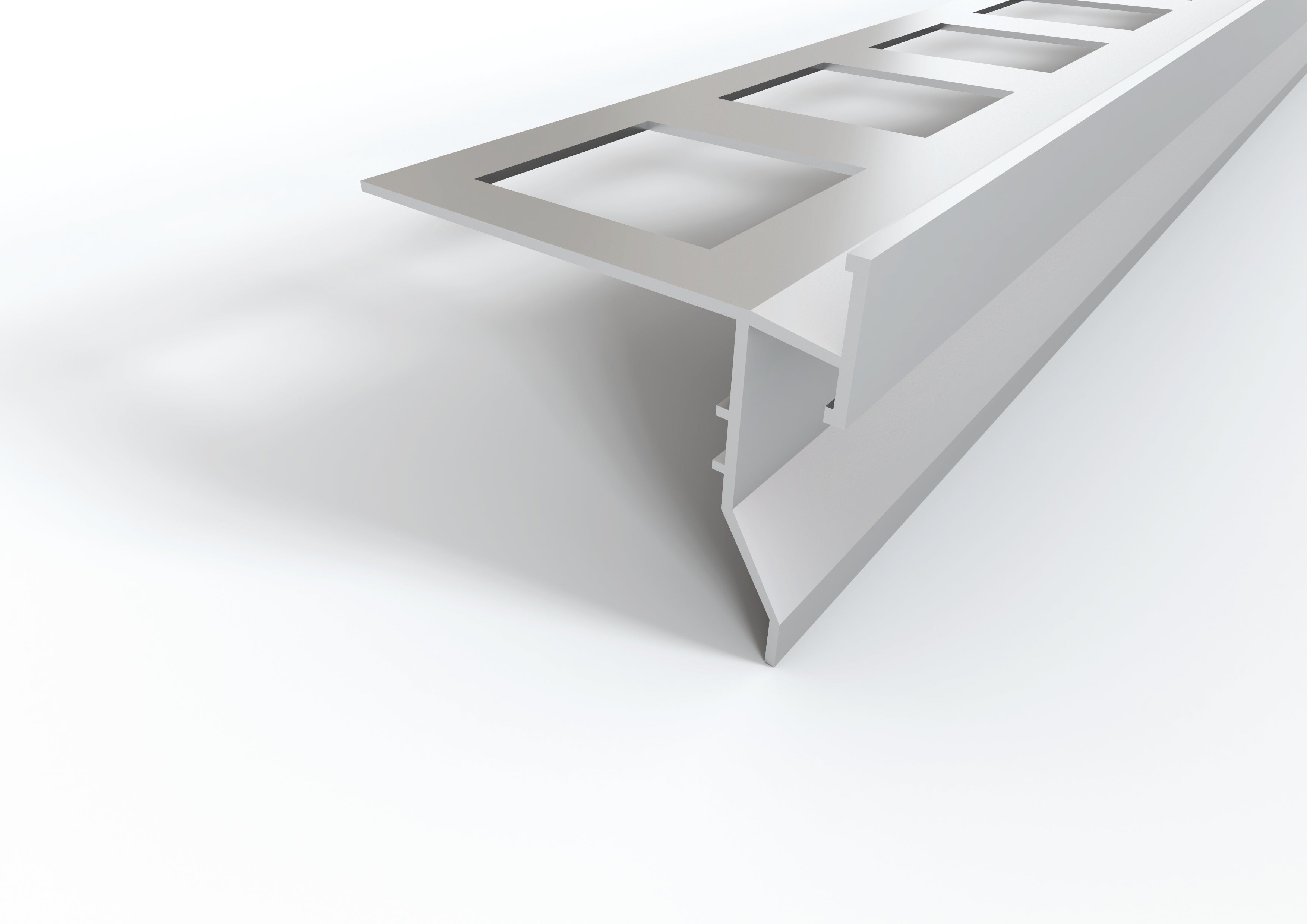 Image of Profilo gocciolatoio per balconi e terrazze in ALLUMINIO &quot;TOP&quot; lunghezza 2.7 m ARTICOLO: Profilo Gocciolatoio TOP. Barra 2.7 M, FINITURA: Alluminio Naturale Grezzo da Verniciare