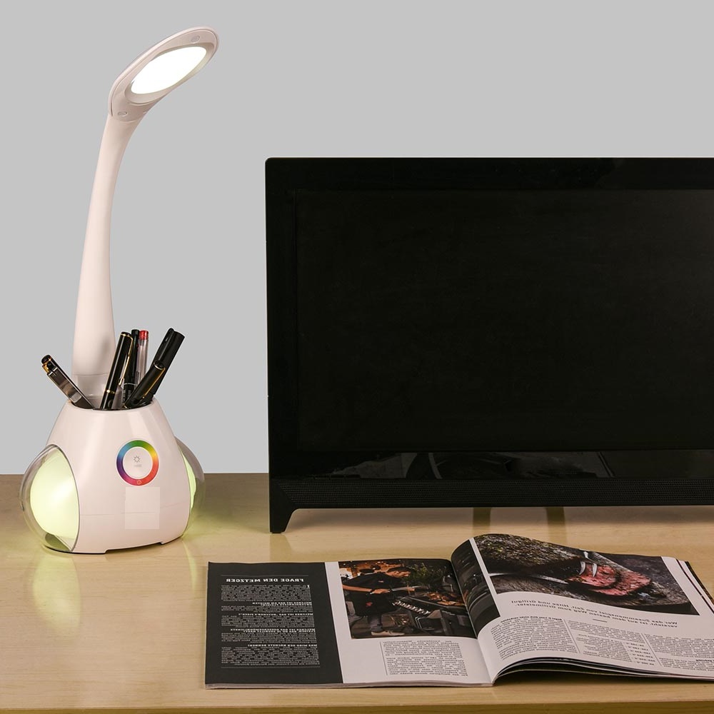 Image of Lampada Led con Cassa Altoparlante Speaker Bluetooth Touch con Portapenne