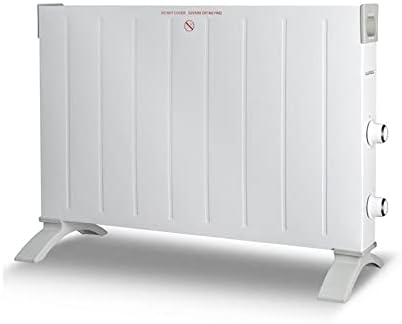Image of Stufa Termoconvettore Riscaldatore Elettrico 2500W Bianco Regolazione e Timer