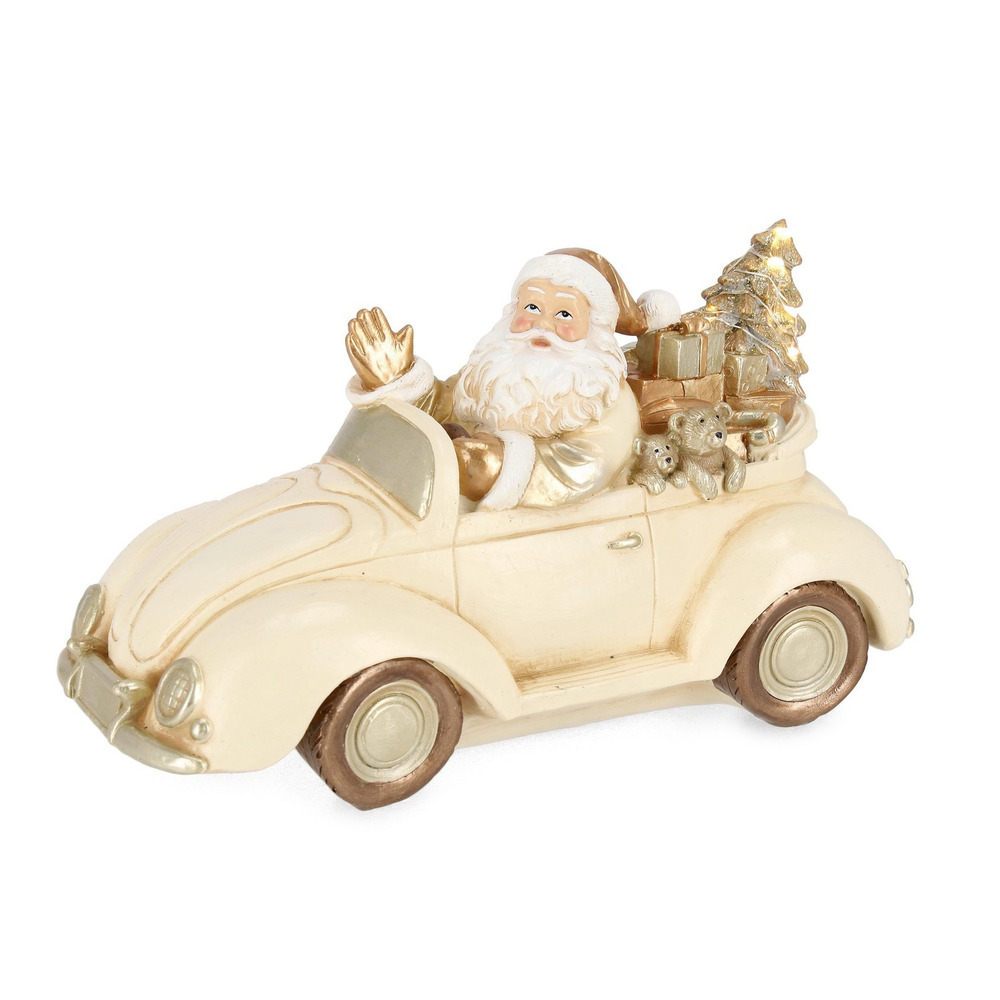 Image of Babbo Natale Brydon in Auto con Led Decorazione Natalizia Luminosa