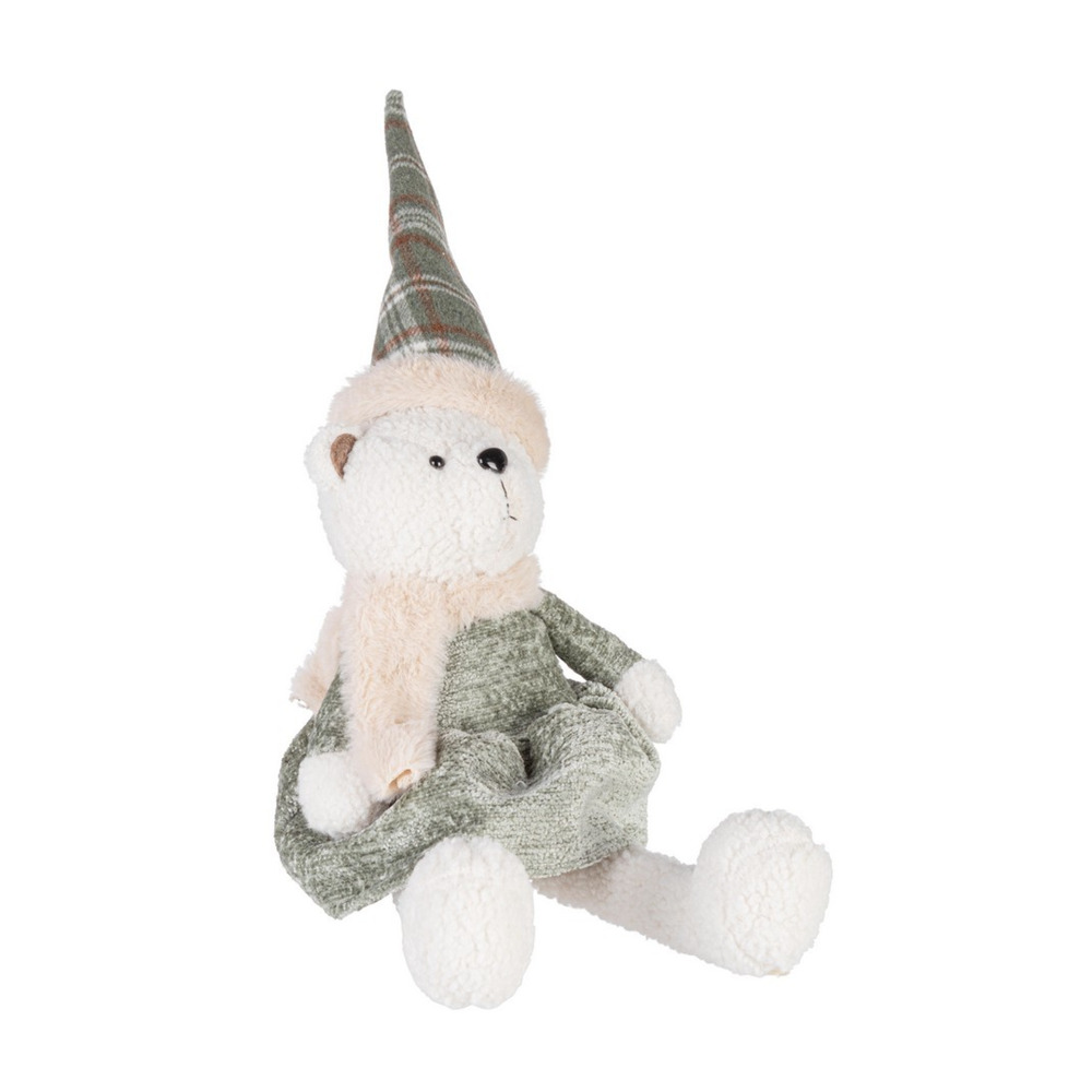 Image of Orso Bianco di Natale con Gonna Hayley 47 cm